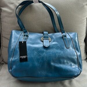 MONDANI New York Blue Lara Shoulder Bag NWT